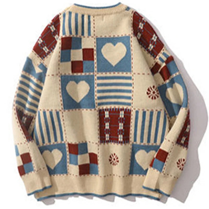 Vintage Sweater Men Hip Hop Streetwear