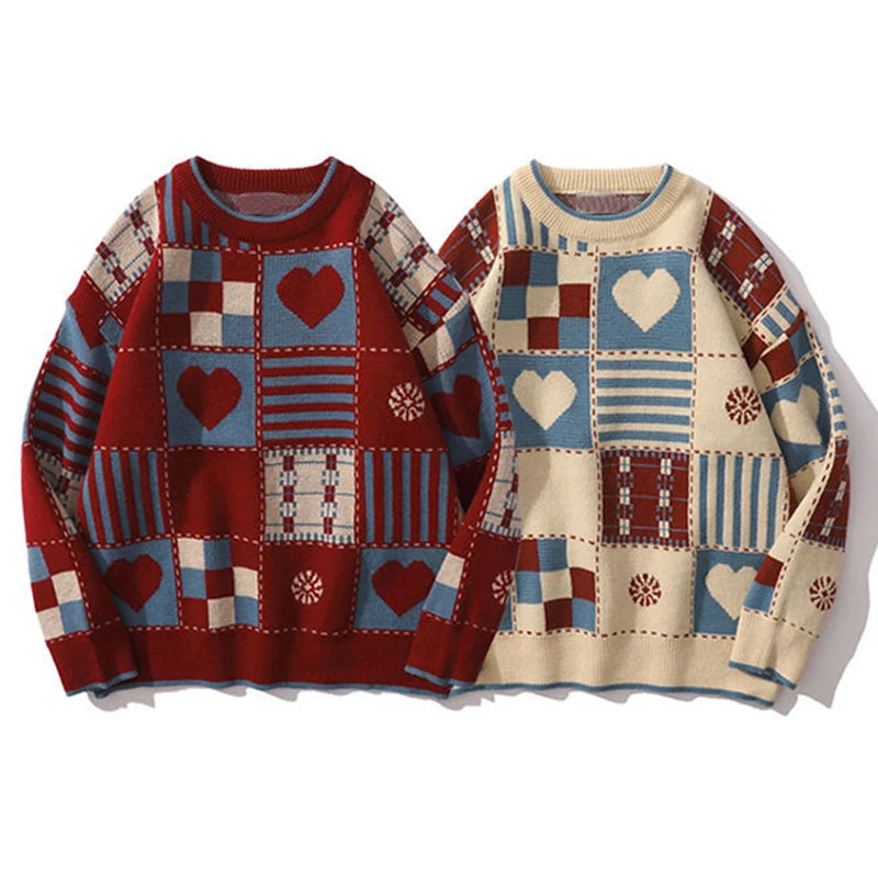 Vintage Sweater Men Hip Hop Streetwear