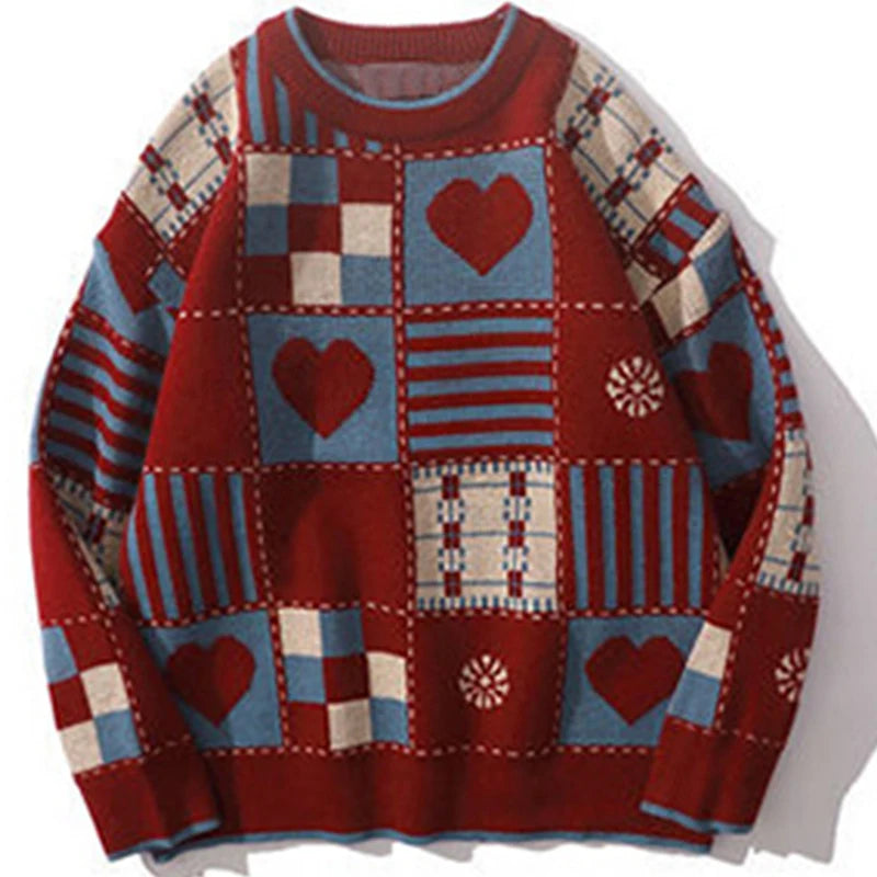 Vintage Sweater Men Hip Hop Streetwear