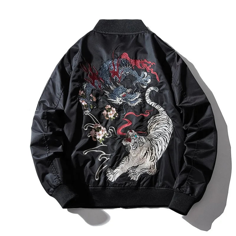 Dragon Tiger Autumn Winter Bomber Jacket