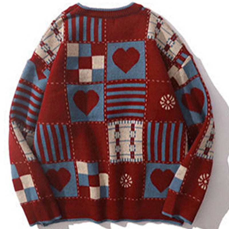 Vintage Sweater Men Hip Hop Streetwear