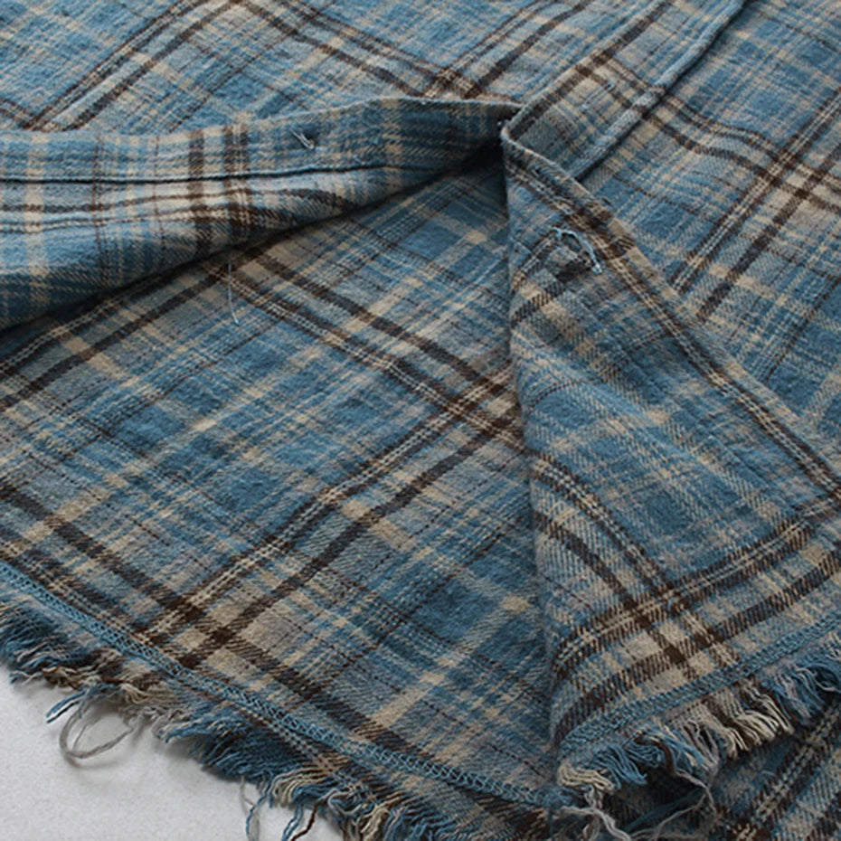 Vintage Plaid Shirts Oversized Long Sleeve Shirts