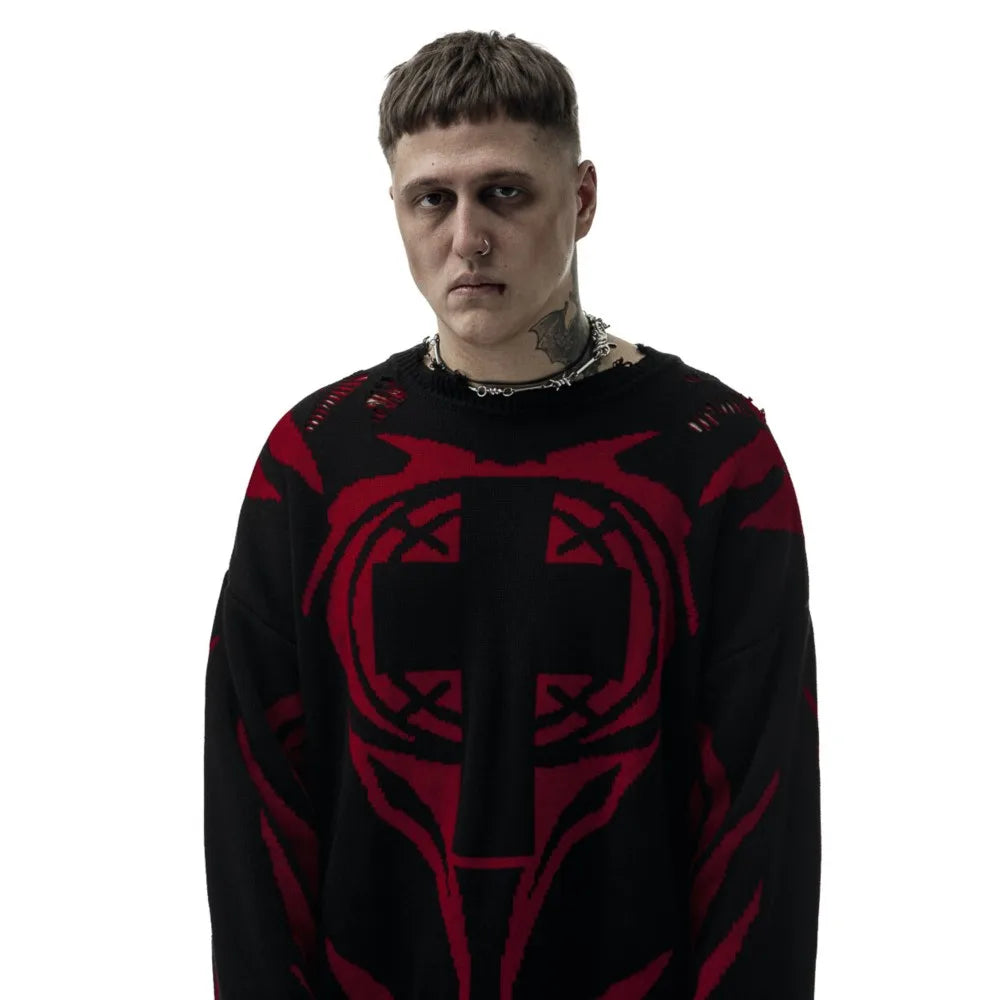 Sweater New Order Graphic Men Winter Pullover Knit Streetwear