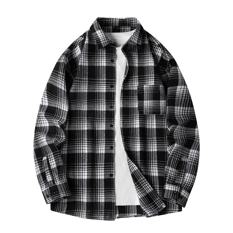 Autumn Long Sleeve Oversized Men's Casual Shirt