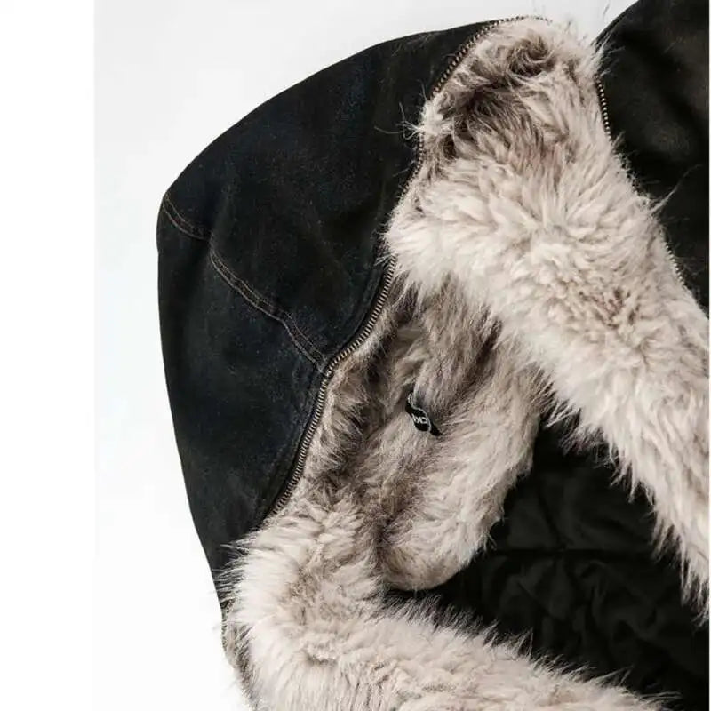 Menswear Thickened Denim Quilted Padded Jackets