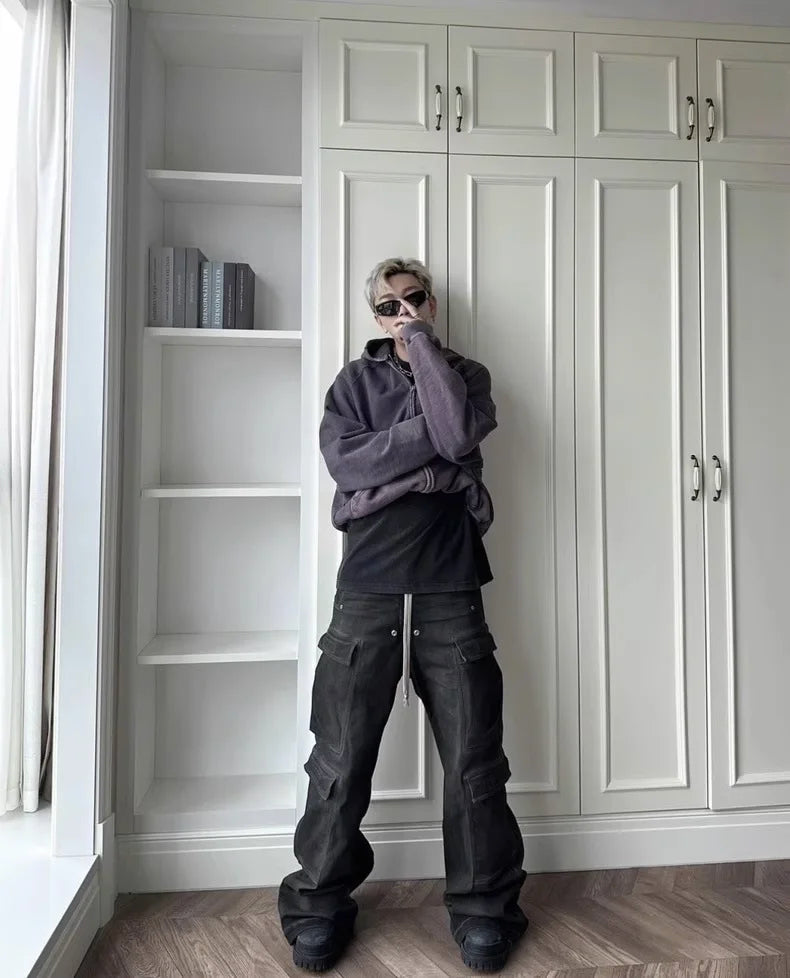 Cargo Pants Casual Loose Gothic Men's Trousers