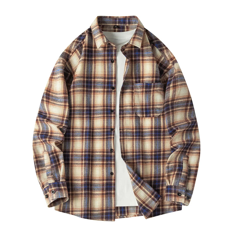 Autumn Long Sleeve Oversized Men's Casual Shirt