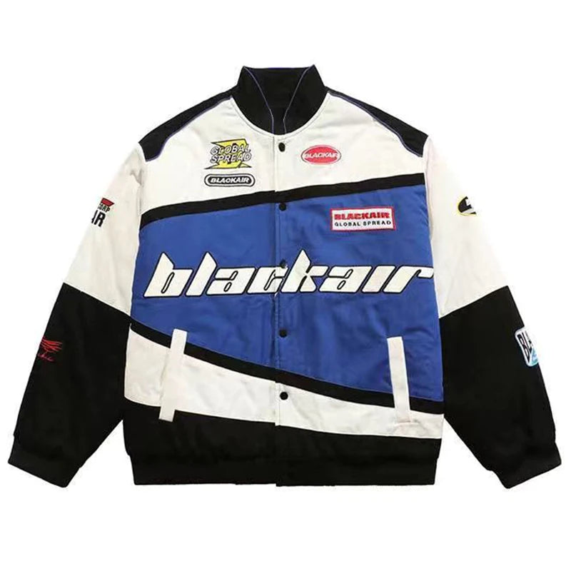 Embroidery Motorcycle Baseball Jackets Men