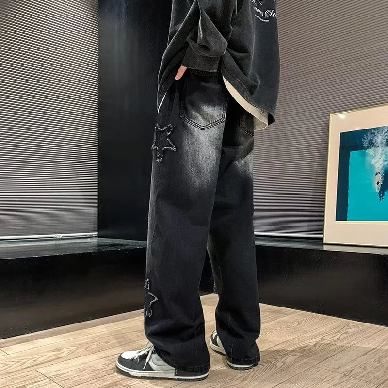 Stars Patchwork Men Jeans