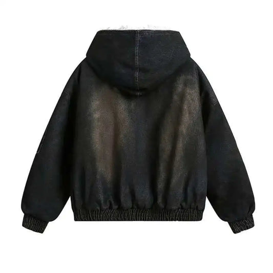 Menswear Thickened Denim Quilted Padded Jackets