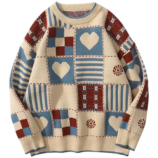 Vintage Sweater Men Hip Hop Streetwear
